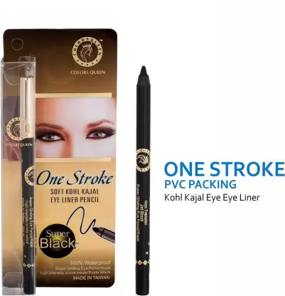 COLORS QUEEN Super Gliding Eye Pencil Kajal  (Black, 1.5 g)