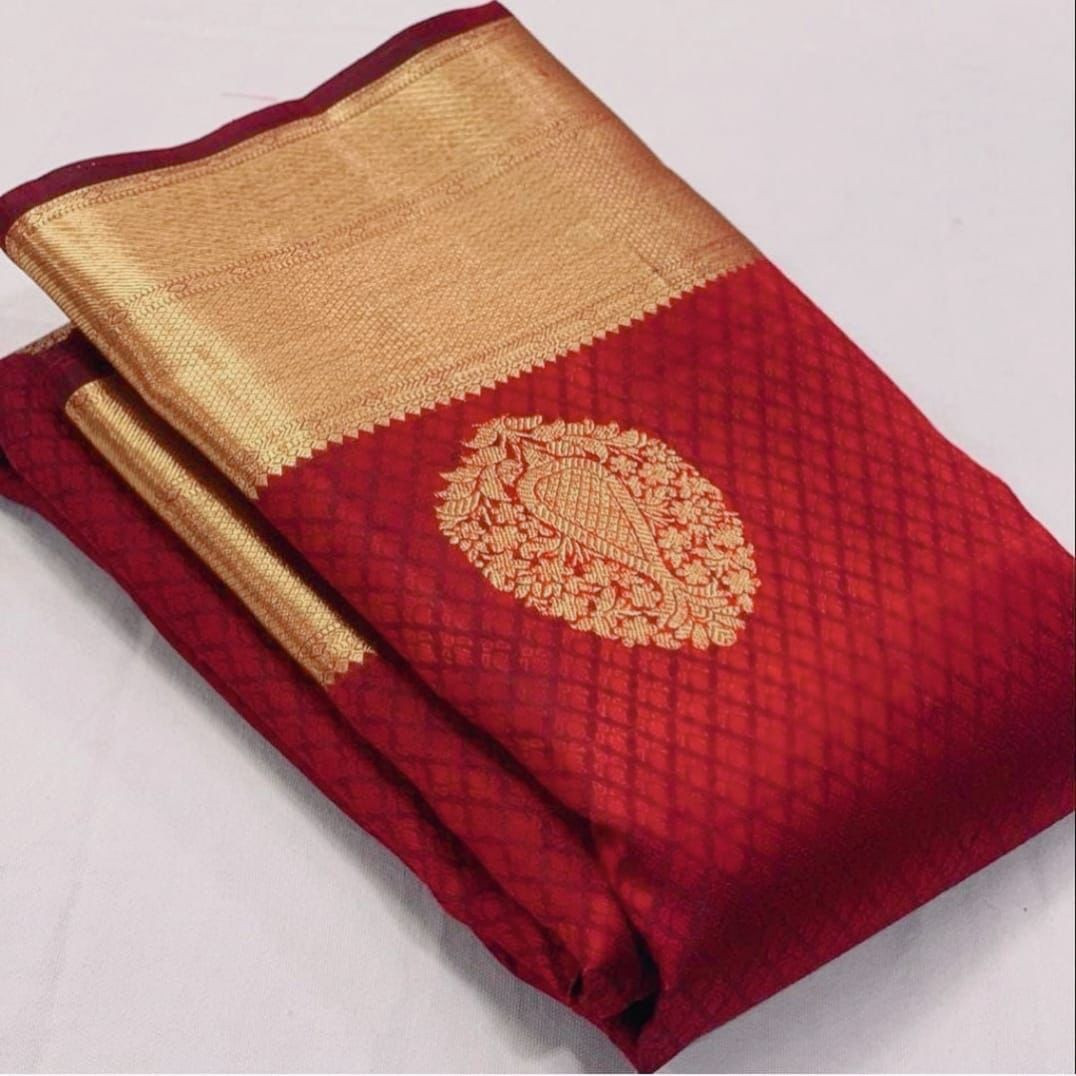 Women's Kanjivaram Soft Lichi Silk Saree