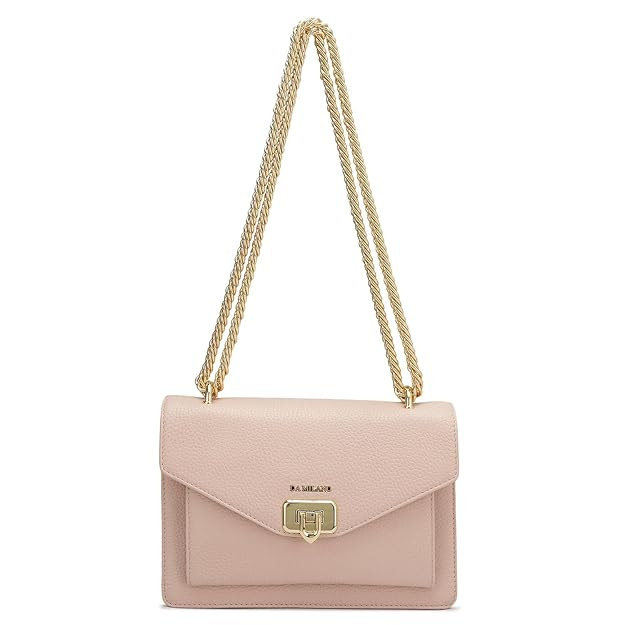 Da Milano Women's Leather Shoulder Bag - Baby Pink