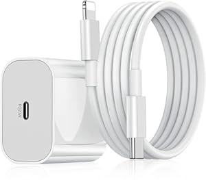20W Original (MFi-Certified with 2 Years Extended Warranty) Fast Charger&Cable Compatible with iPhone 14/14Plus/14Pro/14Promax 13/13Pro/13Promax 12/12Pro/12/11/X/Xr Series by HOMEMO
