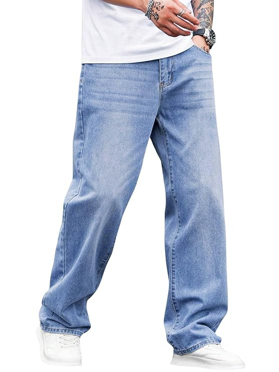 Lymio Men's Loose Baggy Jeans