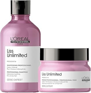 L'Oréal Professionnel Liss Unlimited Shampoo With Pro-Keratin And Kukui Nut Oil For Rebellious Frizzy Hair, Serie Expert, 300Ml