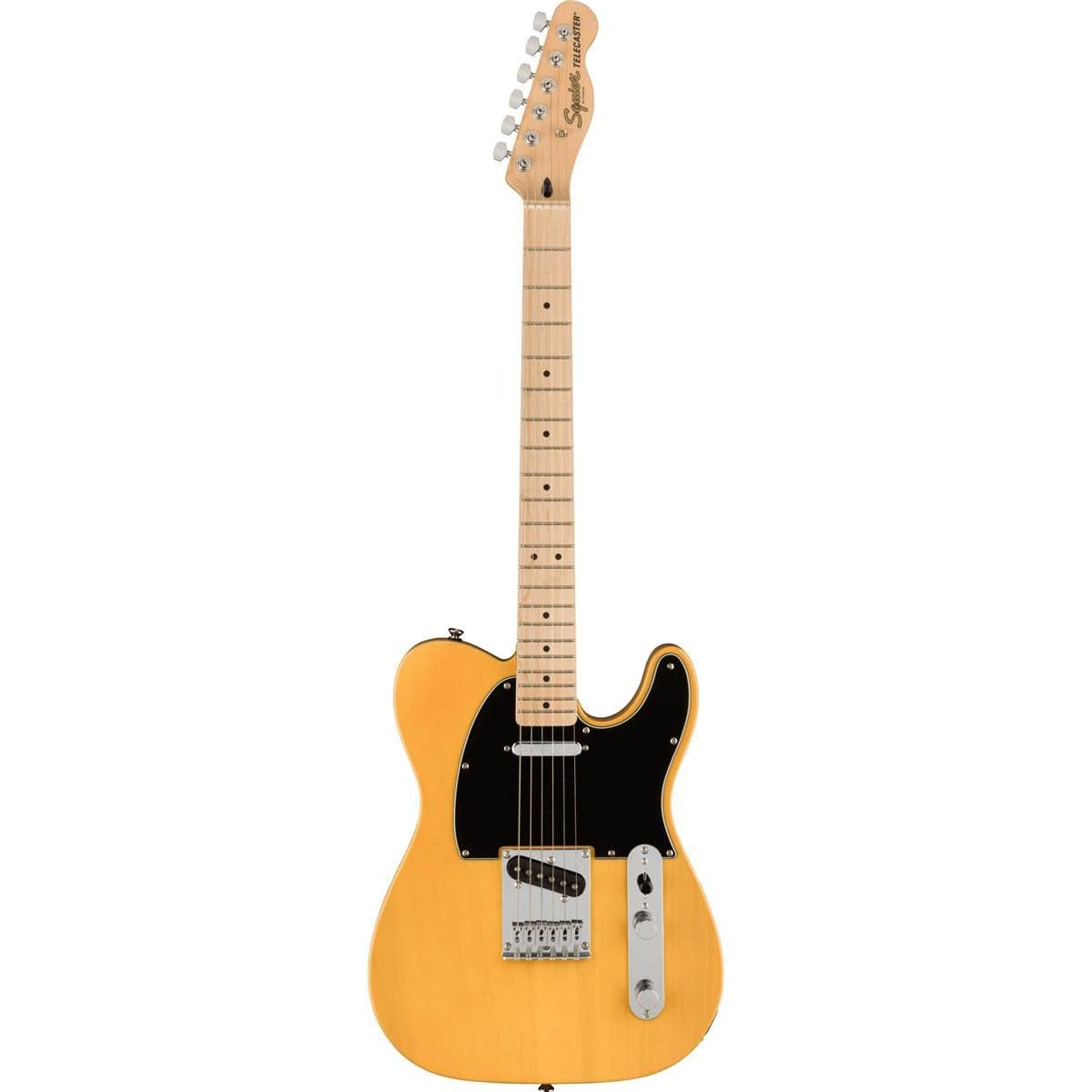 Fender 0378203550 Squier Affinity Tele Maple with Gig-Bag, Polishing Cloth, Strap, Picks & E-Book - Butterscotch Blonde
