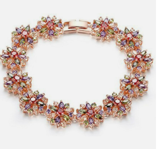 Rose gold plated beautiful jhumki Stone studded  bangles