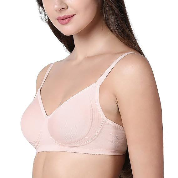 Enamor Women's Everyday Cotton Bra - Non-Padded, Non-Wired, Full-Coverage, Fab-Cool Technology with Side Support Shaper