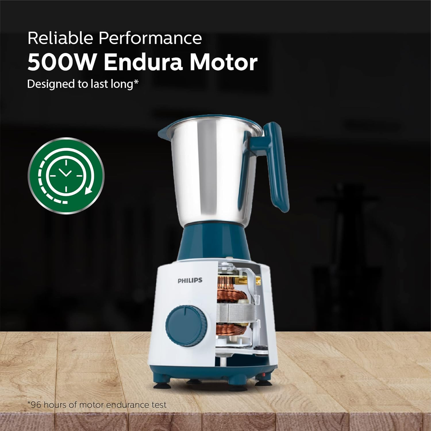 Philips HL7535/01 Mixer Grinder, 500W, 3 Jars with 5 Year Warranty on Motor, Bigger jar sizes