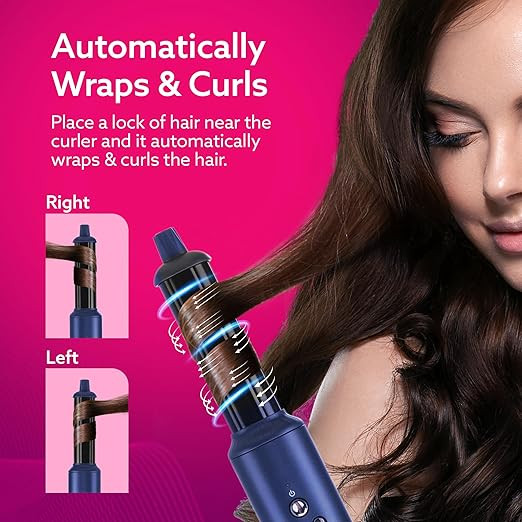 AGARO Imperial Multifunctional 6-in-1 Hair Styler, Brushless 1200W Motor, High Speed Ionic Hair Dryer,