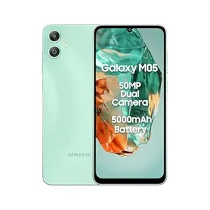 Samsung Galaxy M05 (Mint Green, 4GB RAM, 64 GB Storage) | 50MP Dual Camera | Bigger 6.7" HD+ Display | 5000mAh Battery | 25W Fast Charging | 2 Gen OS Upgrade & 4 Year Security Update | Without Charger