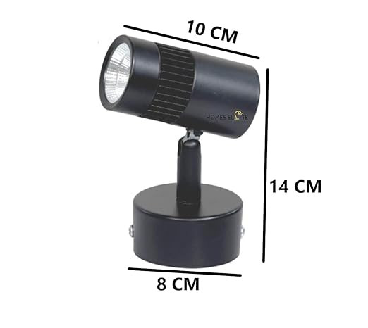 Homes Elite Focus Spotlight Downlight Light 9 Watt Warm White Outdoor LED Waterproof Exterior Surface Mounted Roof Bedside Fixture Sconce (Pack of 4)