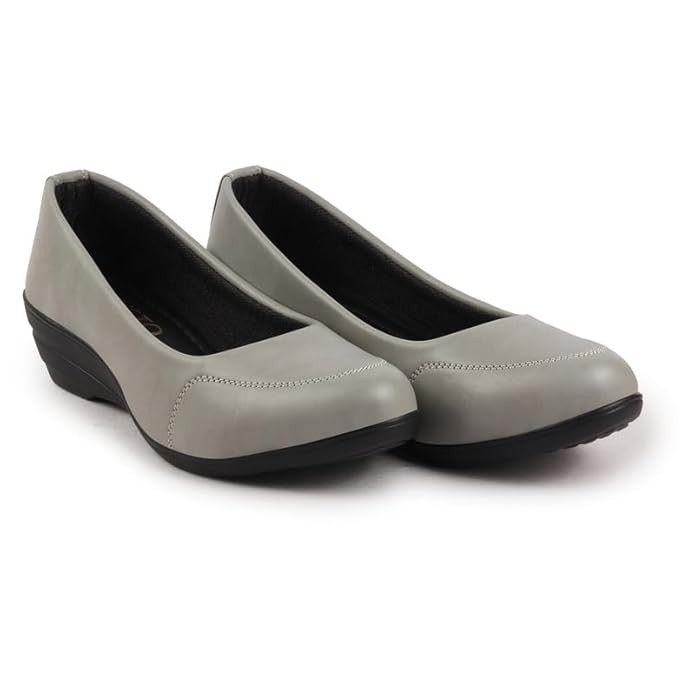 FAUSTO Women's Formal Platform Wedge Heel Slip On Ballerina Shoes