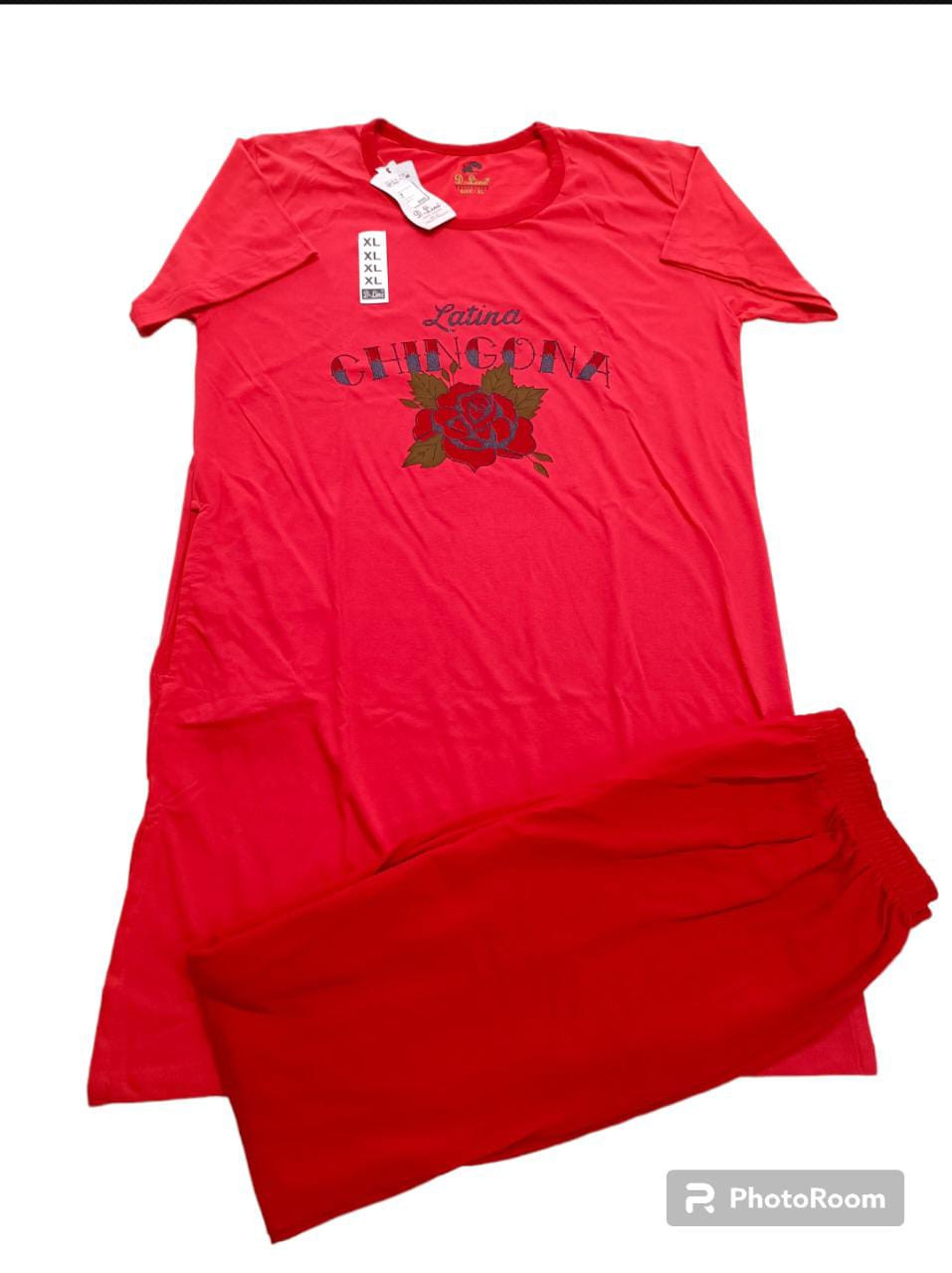 Women's Red Cotton Half Sleeve T Shirt and Pajama Pants Regular Fit NightSuit Top and Pyjama Set Ladies Night Dress/Night suit/Sleep wear - Red Color