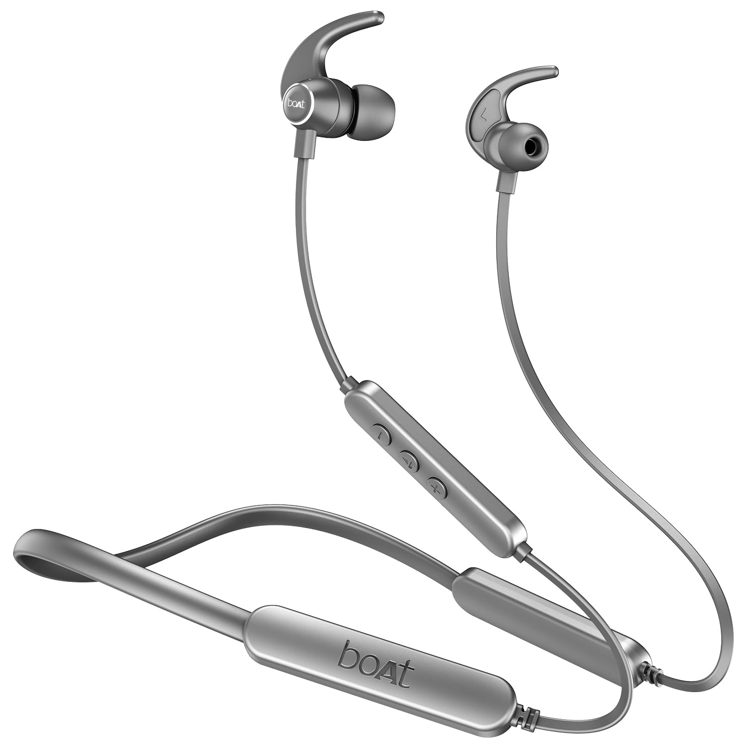boAt Rockerz 255 Pro+, 60HRS Battery, Fast Charge, IPX7, Dual Pairing, Low Latency, Magnetic Earbuds, Bluetooth Neckband, Wireless with Mic Earphones (Cosmic Grey)