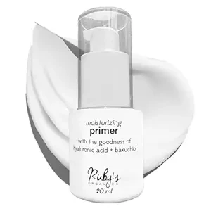 Ruby's Organics Primer for Face Makeup- Infused with Hyaluronic Acid and Bakuchiol, Moisturizing, Hydrating, Non-Greasy, Lightweight, Minimise Pores and Fine Lines, All Skin Type, Vegan - 20ml