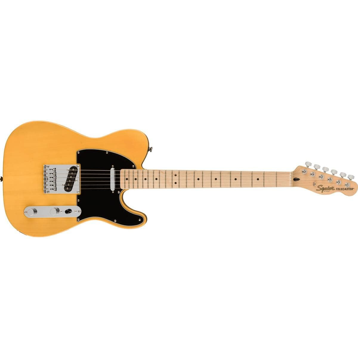 Fender 0378203550 Squier Affinity Tele Maple with Gig-Bag, Polishing Cloth, Strap, Picks & E-Book - Butterscotch Blonde