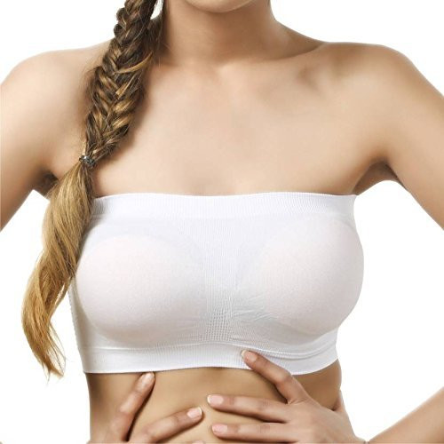 TUBE NON PADDED Stretchable Strapless Free Size Padded Tube Bra with Removable Pads Cotton Elastane Made Tube Bra Lingerie.
