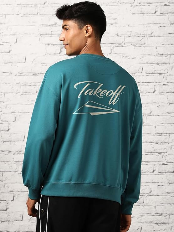 NOBERO Printed Oversized Sweatshirts for Men | Winter