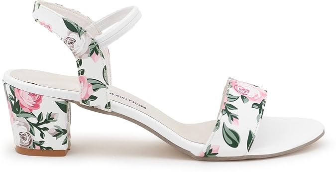 G-COLLECTION Heels Sandals For Women And Girls |Printed Heel Sandal |Stylish and Latest Block Heel Sandal