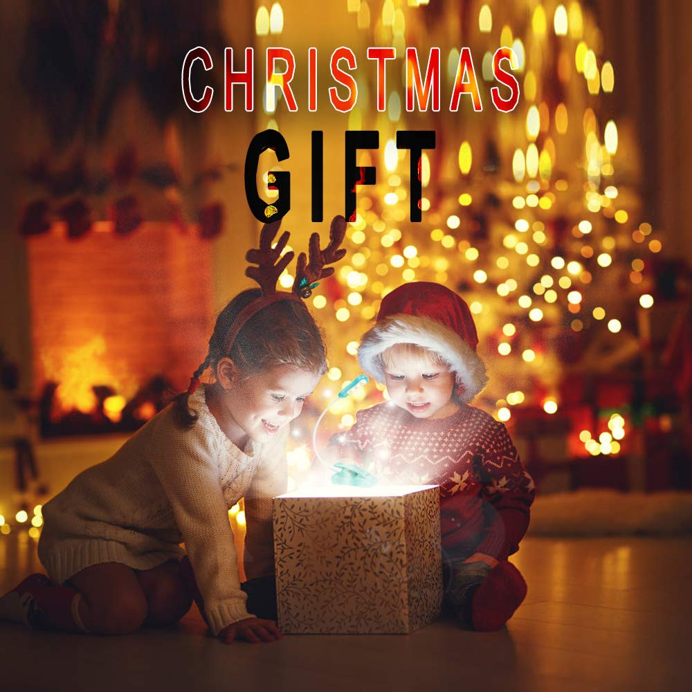 LuminoLite Rechargeable 7 LED Book Light, Reading Lights for Reading in Bed, 3000-6000K Dimmable 9 Brightness Levels, Up to 60 Hours Lighting. Perfect for Bookworms, Kids and Travel (Tiffany Blue).