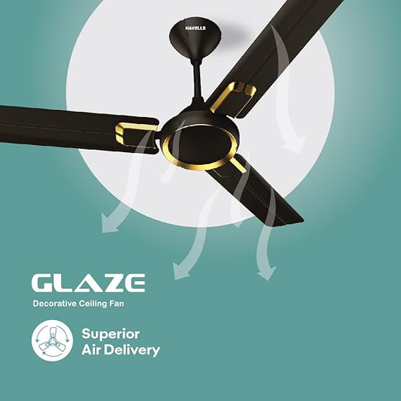 Havells 1200mm Ambrose Slim BLDC Ceiling Fan | Premium Finish Decorative Fan, Remote Control, High Air Delivery | 5 Star Rated, Upto 60% Energy Saving | 2+1* Year Warranty | (Pack of 1, Elegant White)