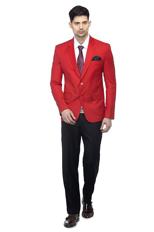 FAVOROSKI Designer Men's Slim Fit Notch Lapel Collar Tuxedo Blazer