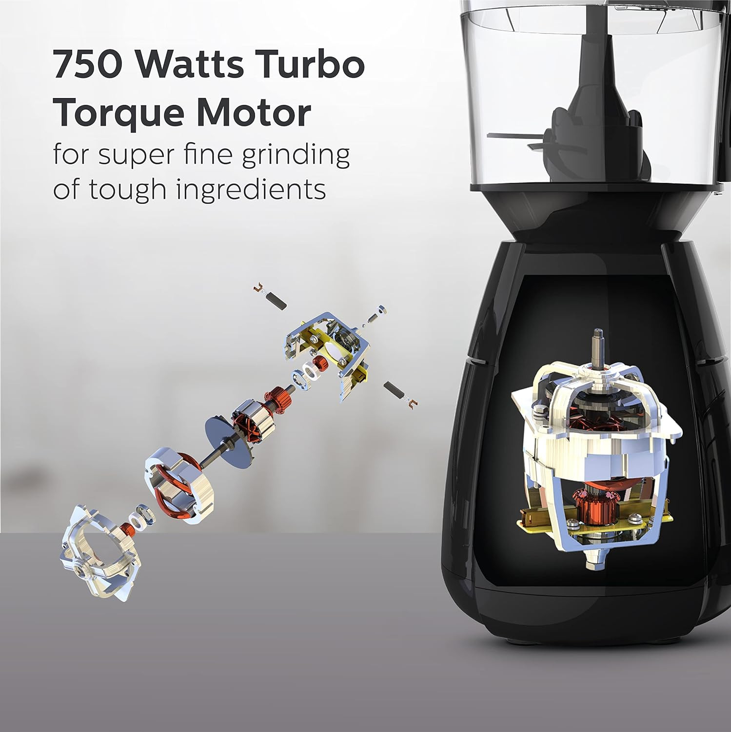 PHILIPS Mixer Grinder + Food Processor, 3-in-1 750 Watt (Mixer Grinder for home + Juicer + Food Processor) 4 Jar, (HL7707/01)