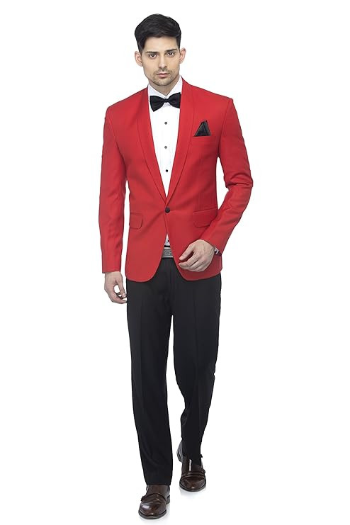 FAVOROSKI Designer Men's Slim Fit Notch Lapel Collar Tuxedo Blazer