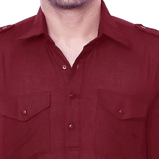 Trustous� PATHANI SUIT COTTON FOR MENS (KURTA + PYJAMA )