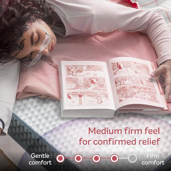 Sleepwell Stargold Mattress | Profiled HR Foam | Medium Firm | Anti- Sag Tech Mattress | Acuprofile Technology | Neem Fresche Technology | Queen Size | 72x60x5 | 5 Yrs Warranty