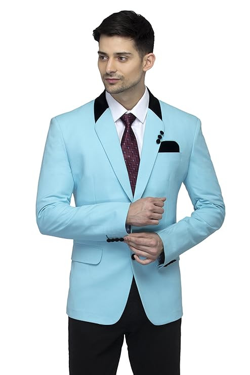 FAVOROSKI Designer Men's Slim Fit Notch Lapel Collar Tuxedo Blazer