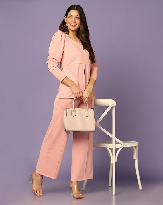 Leriya Fashion Cotton Blend Western Dress Co-Ord Set For Women