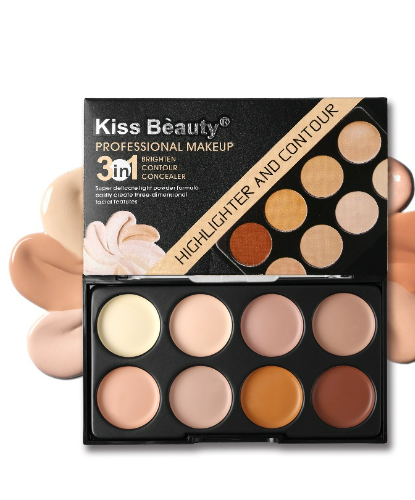 Kiss Beauty Contour Concealer Highlighter Palette contour