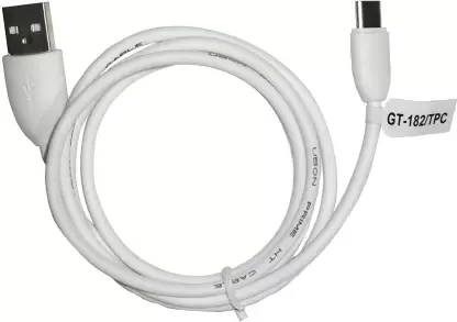 Ubon USB Type C Cable 1 m GT182 C TYPE FAST DATA CABLE  (Compatible with Mobiles, Tablets, White