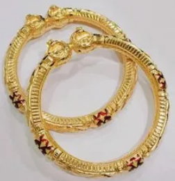 Handcrafted gold plated kundan bangle set for women&girls