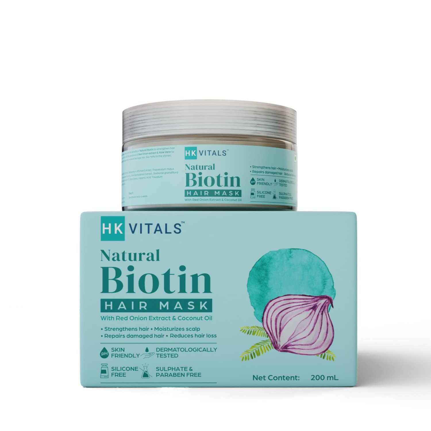 HK VITALS NATURAL – BIOTIN HAIR MASK WITH RED ONION EXTRACT & COCONUT OIL (200 ML)