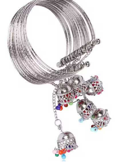 Beautiful Jhumki design White Stone Bangles For Women