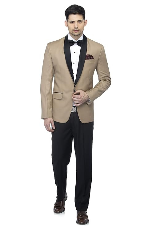 FAVOROSKI Designer Men's Slim Fit Notch Lapel Collar Tuxedo Blazer