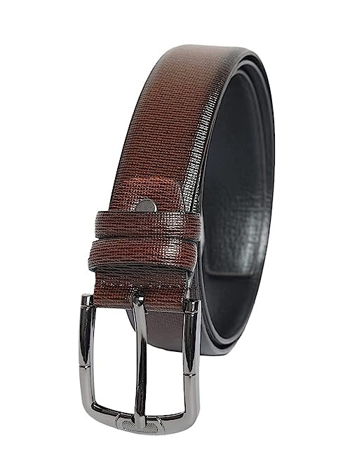 Casual Brown Leather Men's Belt