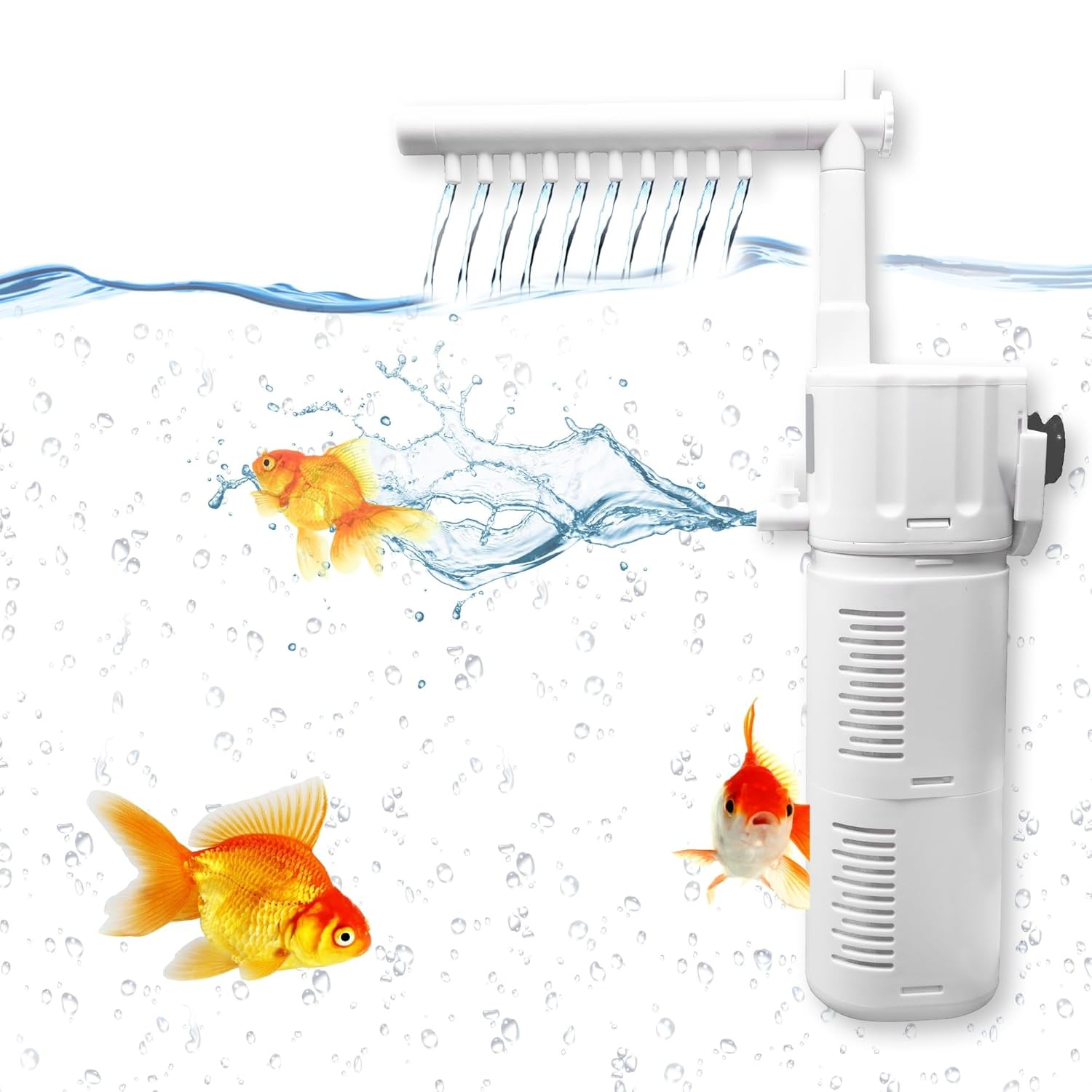 Buraq Fountain Aquarium Filter BL-98F | 9W | 650L/H - Multi-Function Submersible Filtration Pump, Submersible & Efficient Fish Filter, Aquarium Filters for Fish Tank