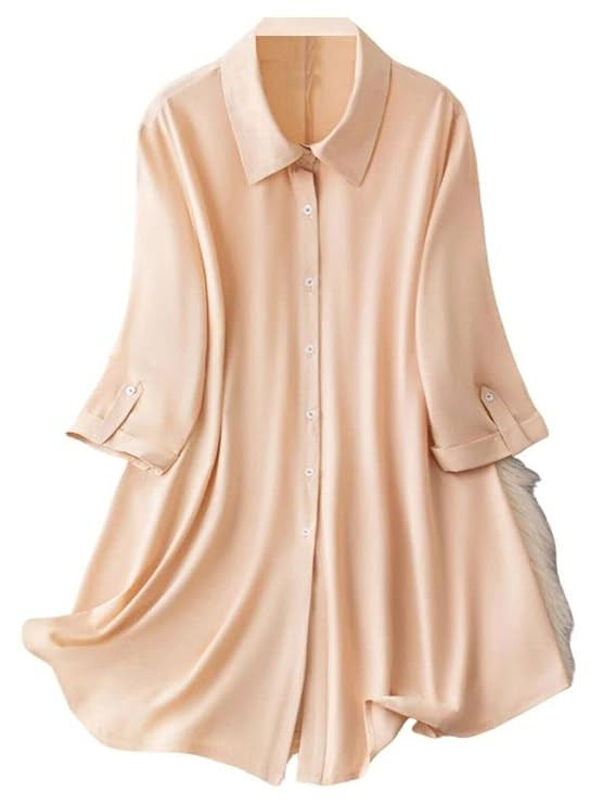 Leriya Fashion Western Dress || Rayon Solid Button Front Shirt Dress for