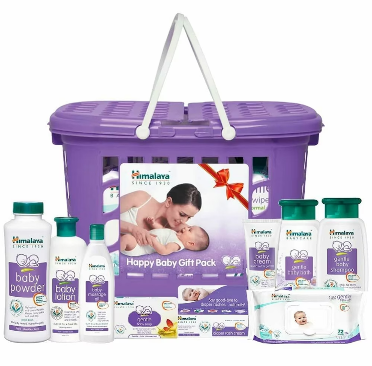 Himalaya Baby Gift Pack Basket,Pack of 1 set,white