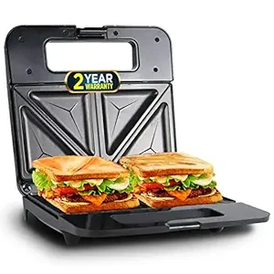 iBELL SM410N Sandwich Maker with Non Stick Sandwich Plates Grill & Toast, Electric, Nonstick, 750 Watt (Black)
