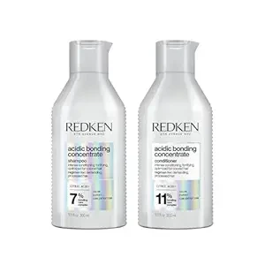 Redken Acidic Bonding Concentrate Sulphate Free Shampoo & Conditioner Combo | With Citric Acid | Repairs Weak Hair Bonds| For Dry, Damaged, Coloured and Frizzy Hair | For Men & Women