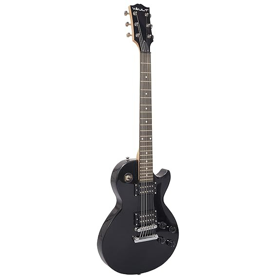 Vault LP1 Les Paul Style Electric Guitar - Black