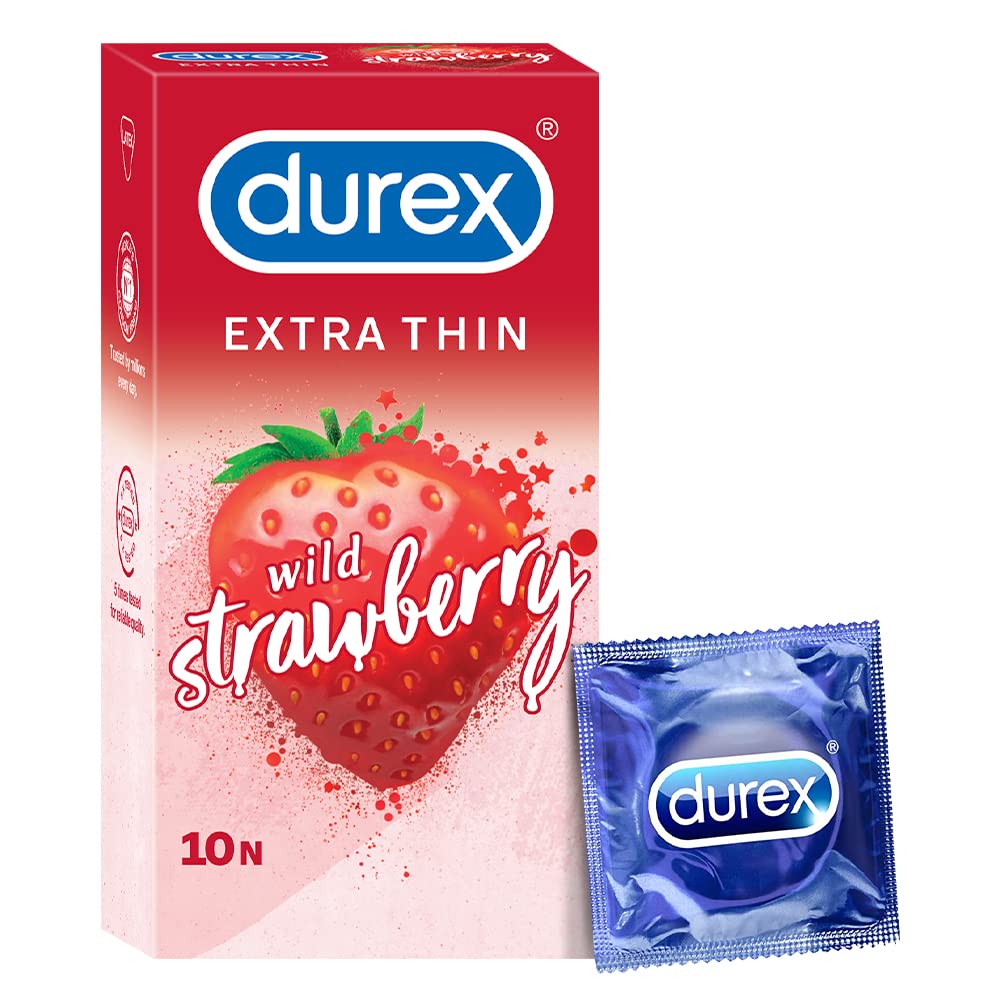 Durex Extra Thin Wild Strawberry Condoms For Men