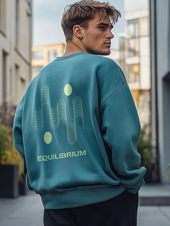 NOBERO Printed Oversized Sweatshirts for Men | Winter