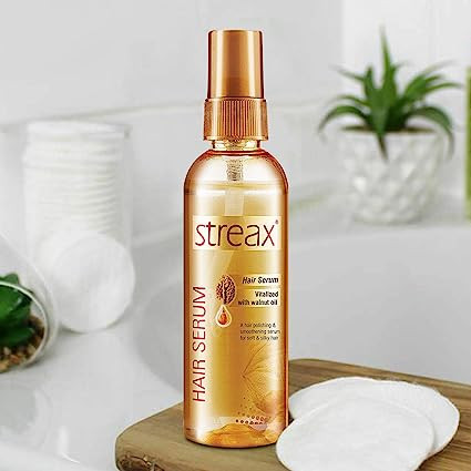 Streax Vitalized Walnut Hair Serum for Instant Shine