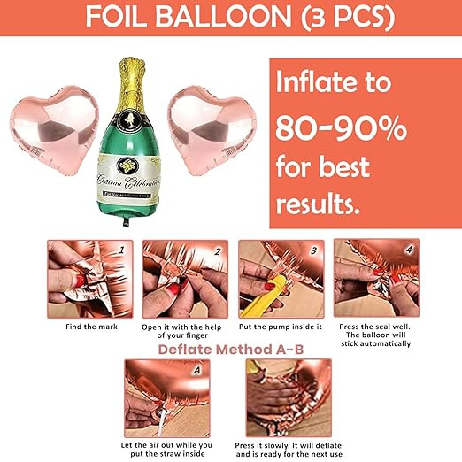 Party Propz Bride To Be Decoration Set Combo - 60 Pcs, Bridal Shower Decorations Kit | Sash, Foil, Metallic Balloons, Fringe Curtain | Bachelorette Party Decorations | Spinster Party Decorations Women