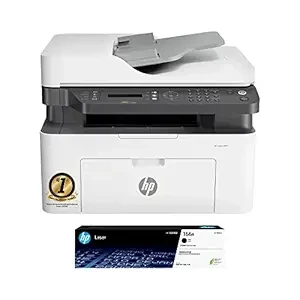 HP Laser MFP 1188Fnw, Wireless, Print, Copy, Scan, Fax, Monochrome Laser Printers, 40-Sheet Adf, Hi-Speed USB 2.0, Ethernet, Up to 21 Ppm, 150-Sheet Input Tray, 100-Sheet Output Tray, Black and White