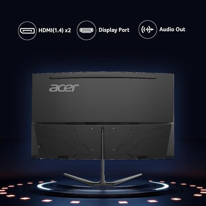 Acer ED320QR 31.5 Inch Full HD VA Panel 1500R Curved Backlight LED LCD Monitor I 1 MS VRB I 165Hz Refresh Rate I AMD Free Sync Premium I HDR 10 I 2 X HDMI 1 X Display Port I Eye Care Features I Black