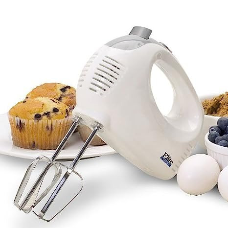 Elite Cuisine EHM05 Maxi-Matic 5-Speed Hand Mixer, White